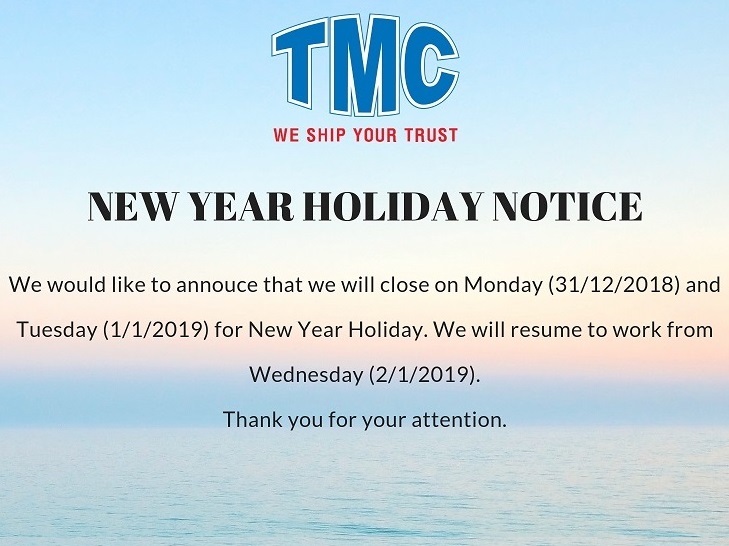 tmc new year holiday notice 2019